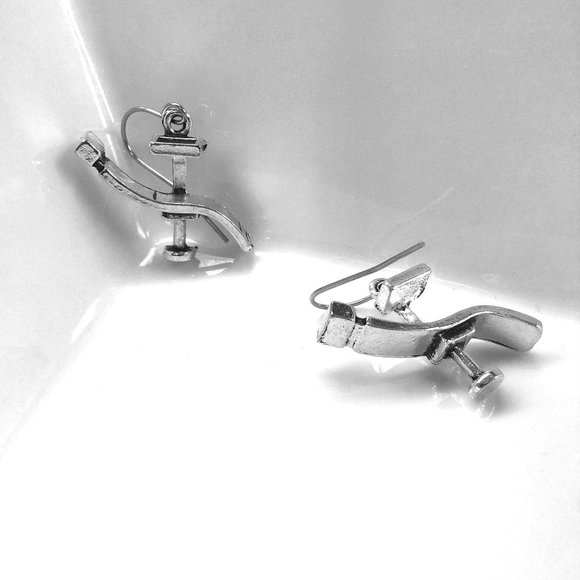 Miniature Dental Chair Dentist Chair Dentistry Gift Charm Earrings - Picture 2 of 2